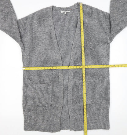 Next Women Grey Sequin Knit Longline Cardigan Size S