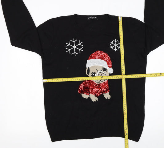 Womens UK Size L Select Black Pullover Jumper