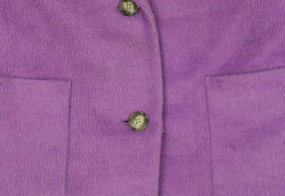 Marks and Spencer Women Purple Long Wool Blend Overcoat Size 8