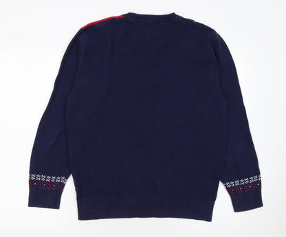 Next Men's Multicoloured Christmas Fair Isle Cotton Jumper L