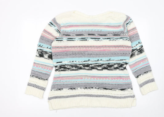 Womens UK Size 14 M&Co Multicoloured Pullover Jumper