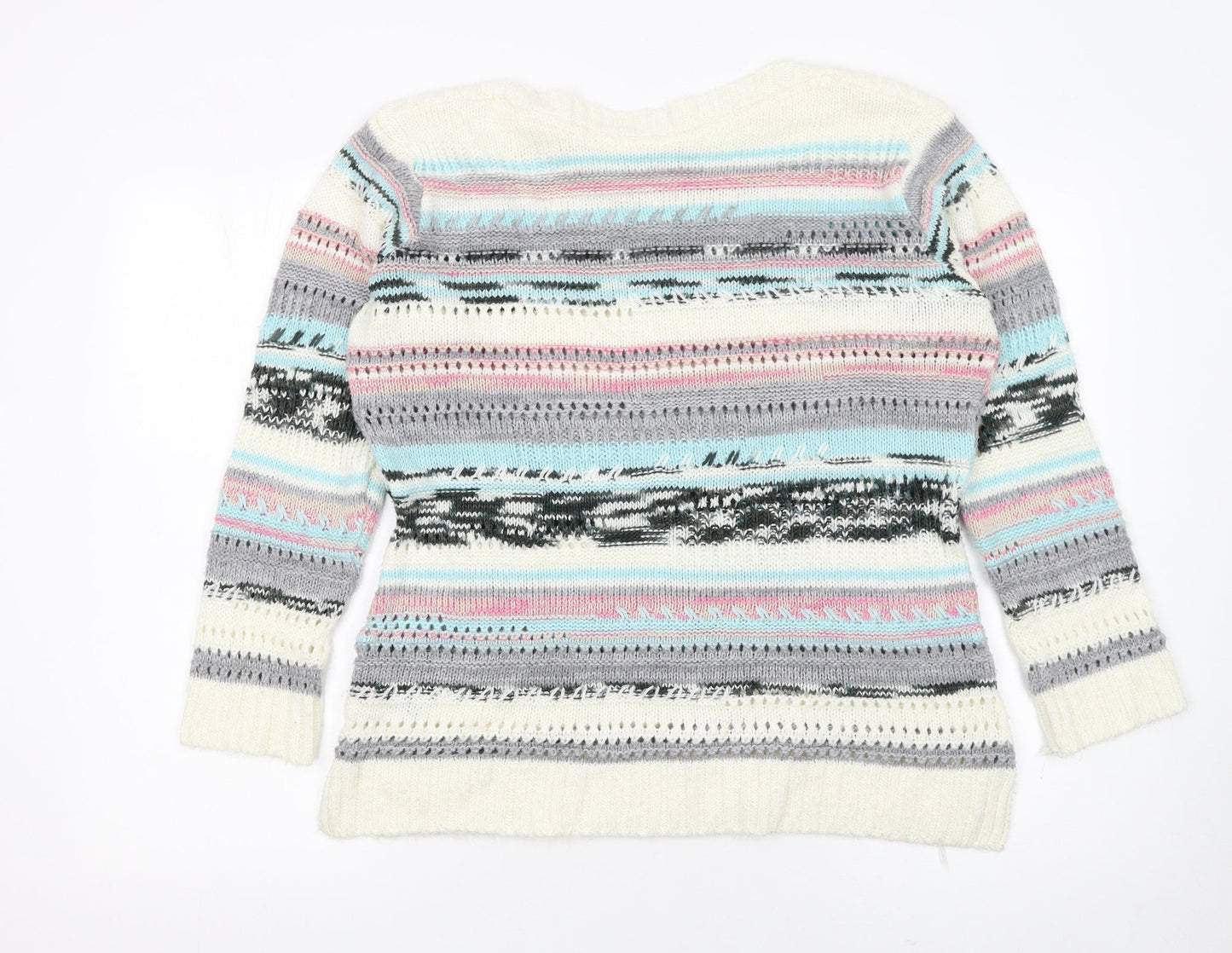 Womens UK Size 14 M&Co Multicoloured Pullover Jumper