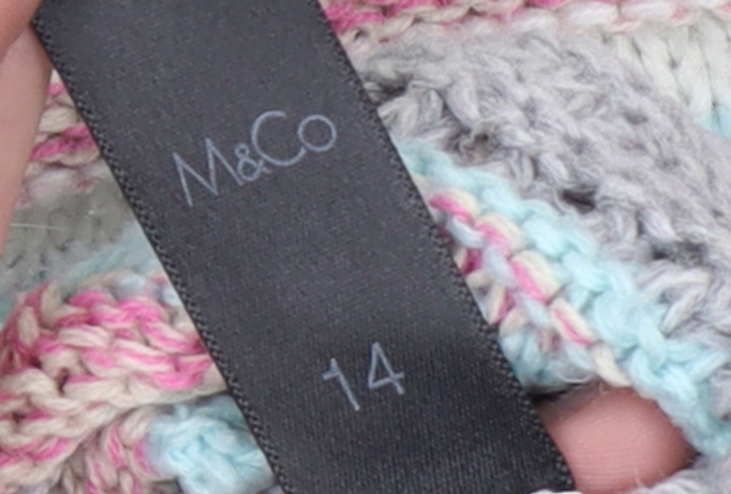 Womens UK Size 14 M&Co Multicoloured Pullover Jumper