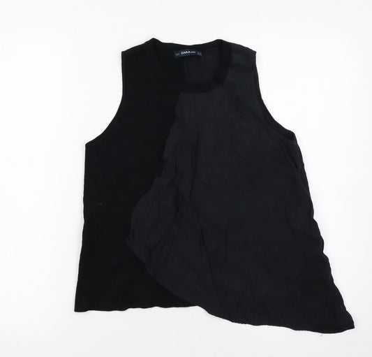 Womens UK Size S Zara Black Camisole Tank