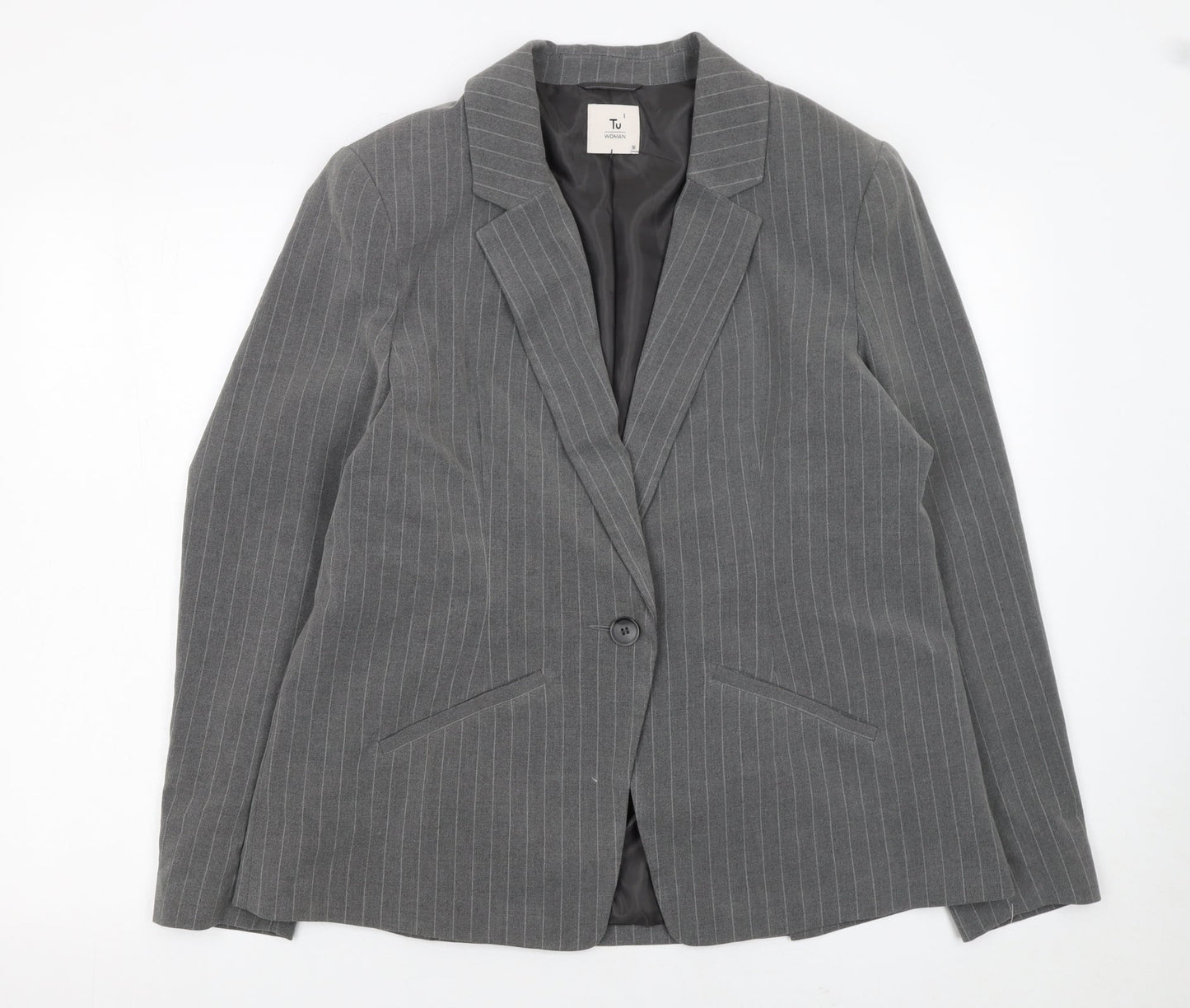 Womens UK Size 16 TU Regular Grey Blazer