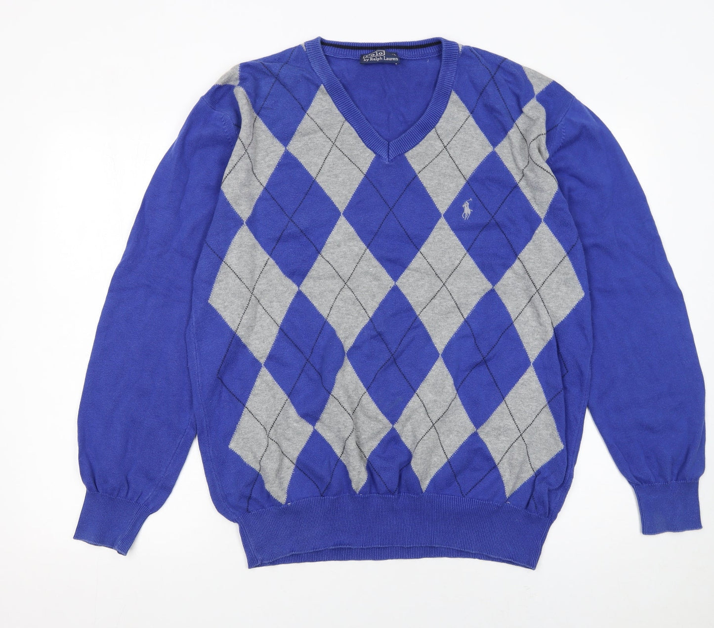 Mens UK Size XL Polo by Ralph Lauren Blue Pullover Jumper