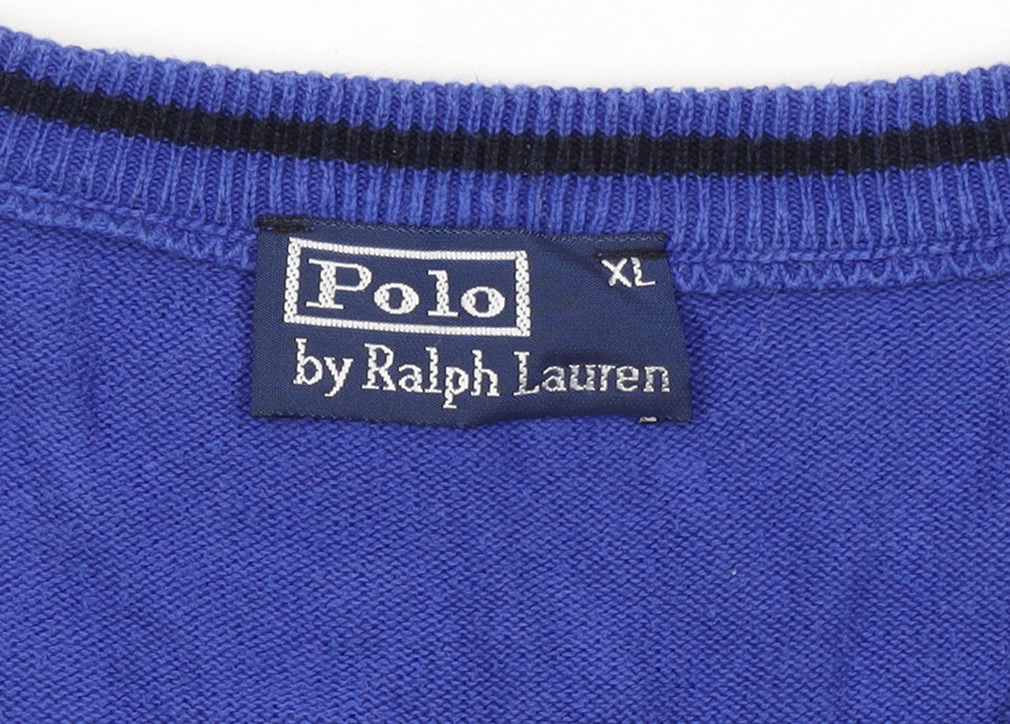 Mens UK Size XL Polo by Ralph Lauren Blue Pullover Jumper