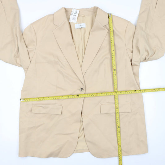Womens UK Size 22 Marks and Spencer Regular Beige Blazer