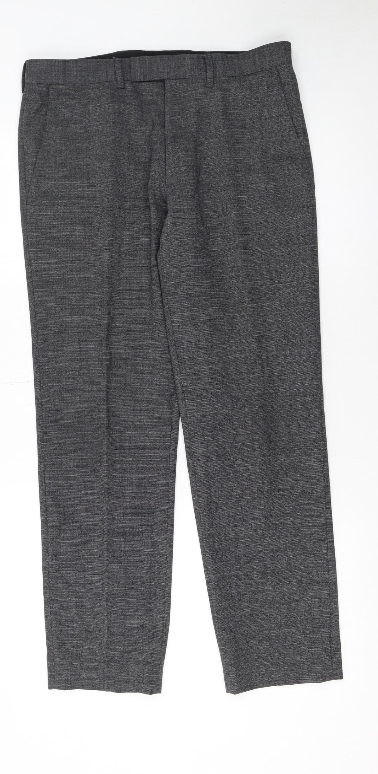 Mens UK Size 32S Kin by John Lewis Regular Fit Dress Pants Grey Trousers