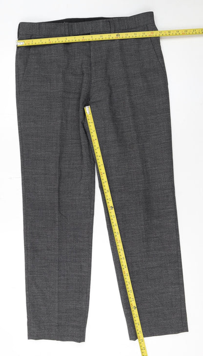 Mens UK Size 32S Kin by John Lewis Regular Fit Dress Pants Grey Trousers