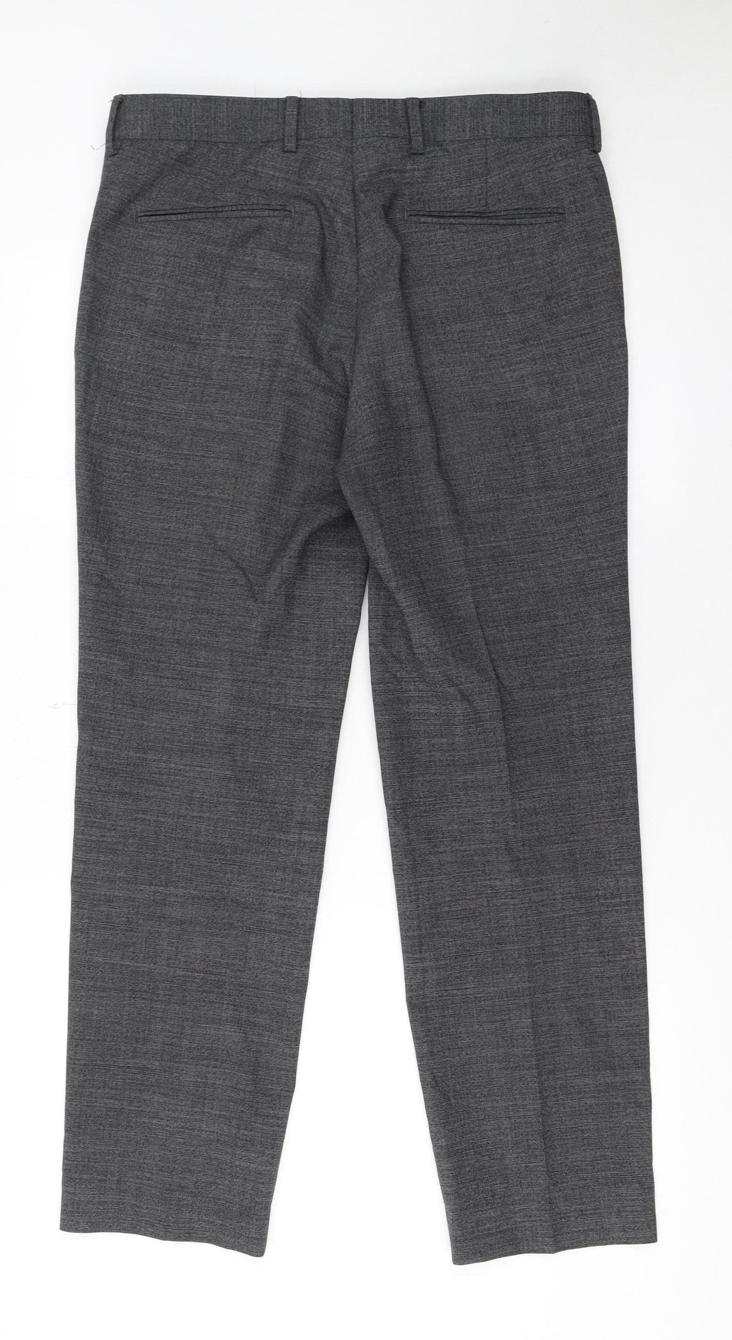 Mens UK Size 32S Kin by John Lewis Regular Fit Dress Pants Grey Trousers