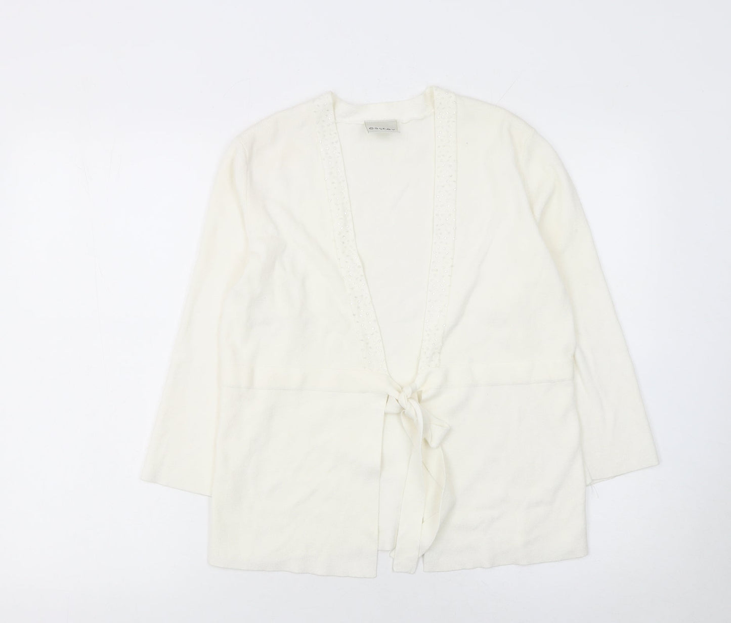 Womens UK Size 10 Eastex Ivory Cardigan Jumper