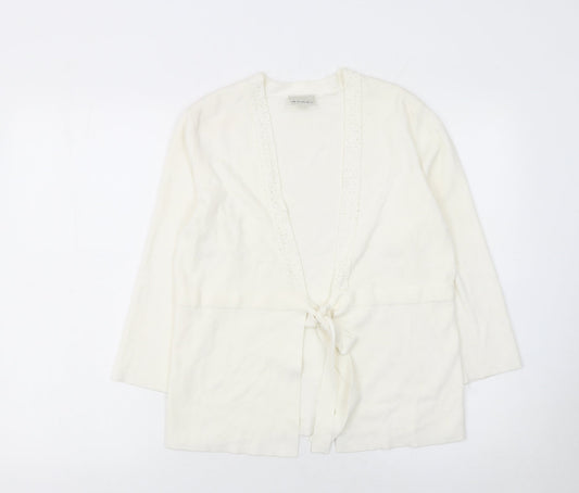 Womens UK Size 10 Eastex Ivory Cardigan Jumper