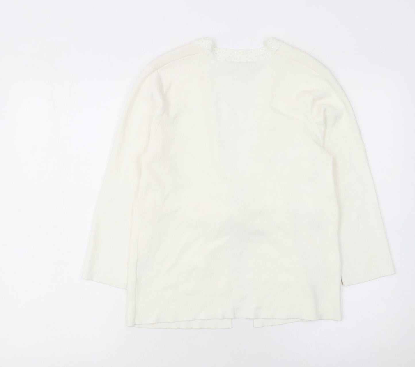 Womens UK Size 10 Eastex Ivory Cardigan Jumper