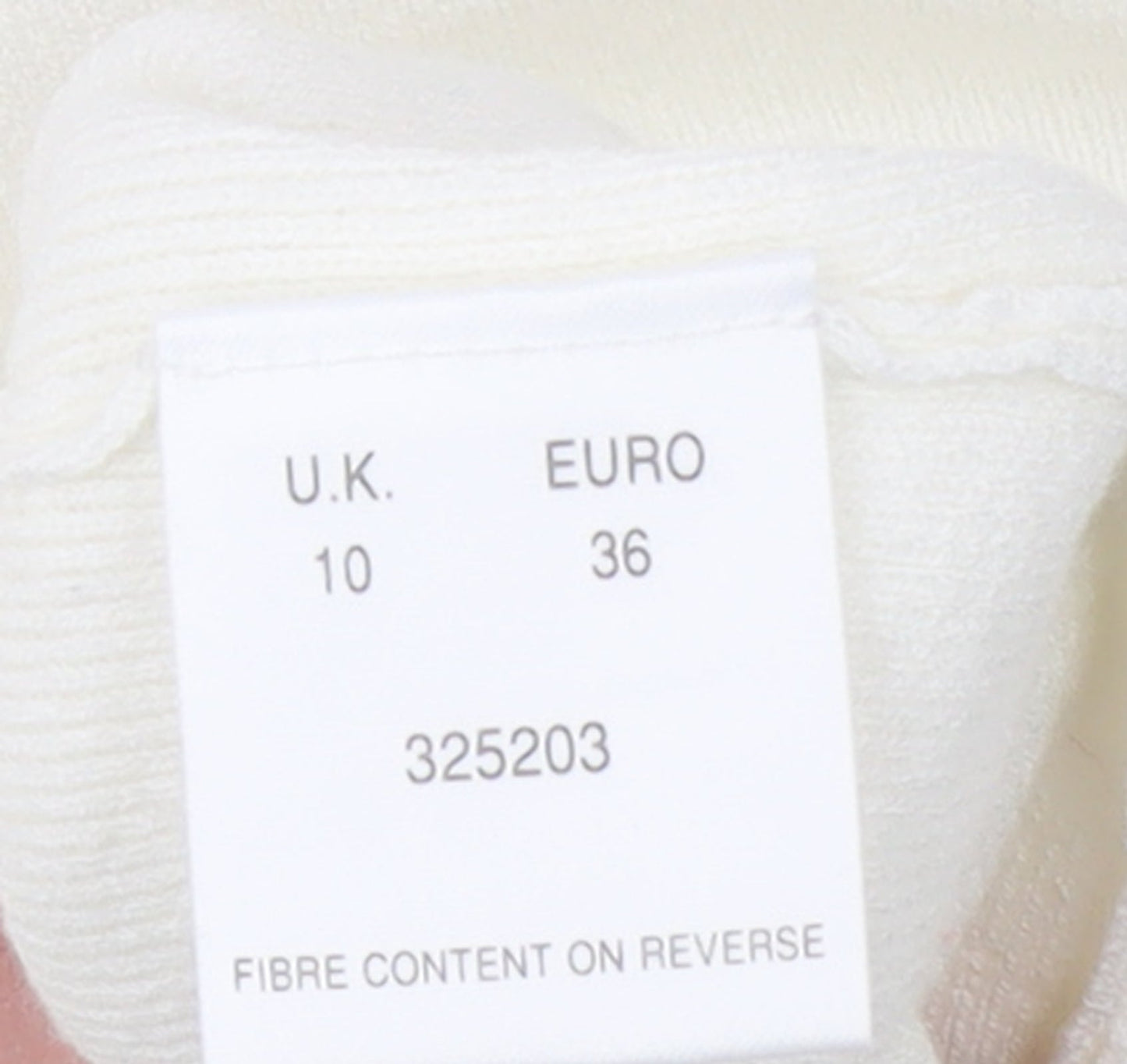 Womens UK Size 10 Eastex Ivory Cardigan Jumper