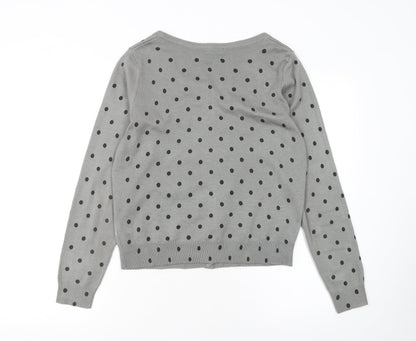 Womens UK Size 12/14 La Redoute Grey Cardigan Jumper