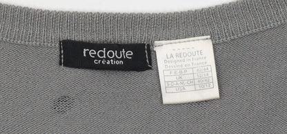 Womens UK Size 12/14 La Redoute Grey Cardigan Jumper