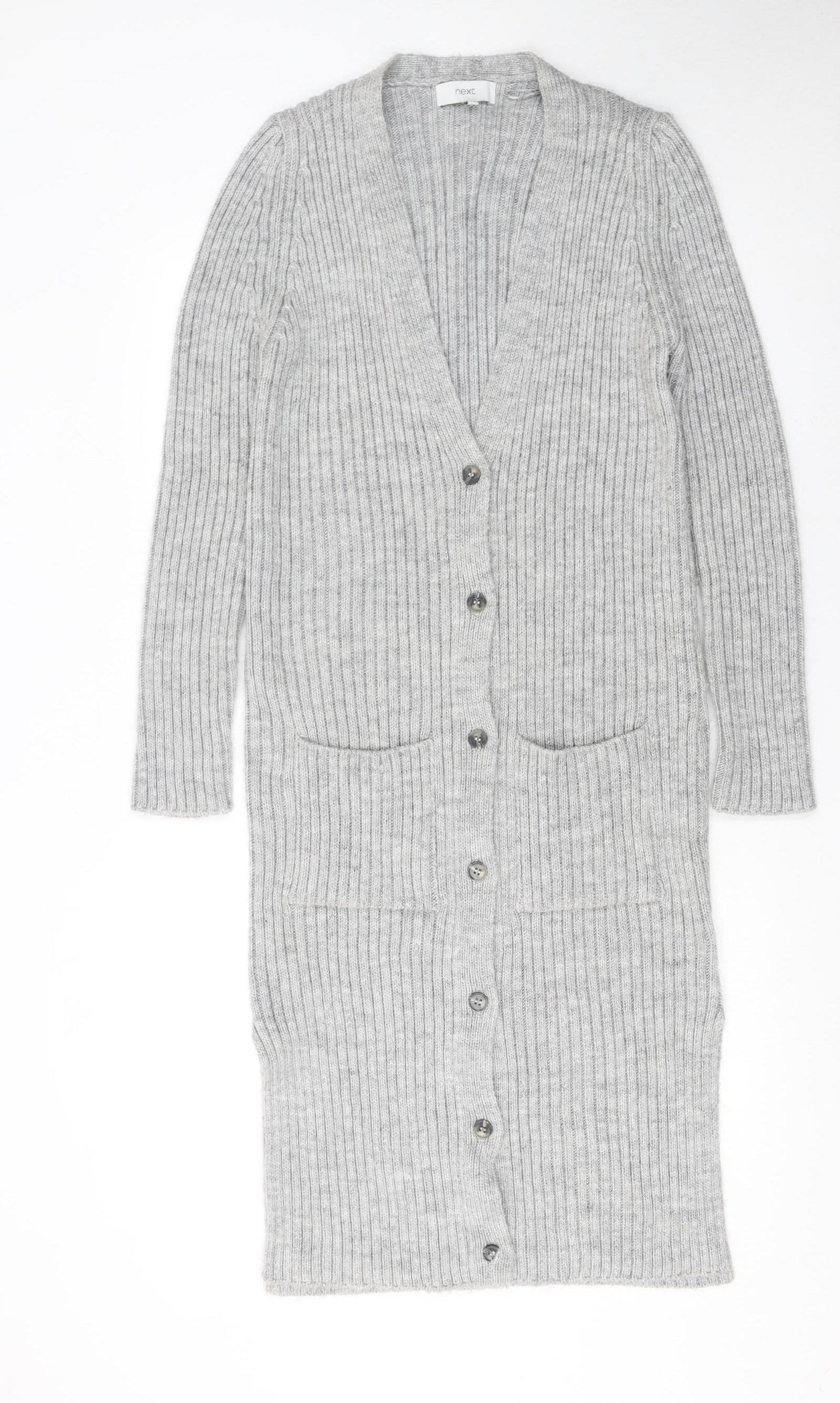 Womens UK Size M NEXT Grey Cardigan Jumper