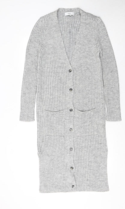 Womens UK Size M NEXT Grey Cardigan Jumper