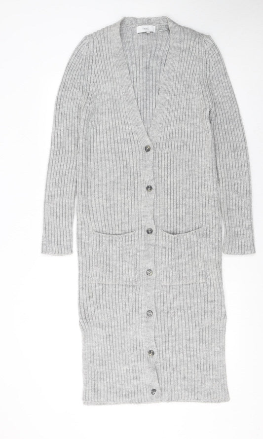 Womens UK Size M NEXT Grey Cardigan Jumper