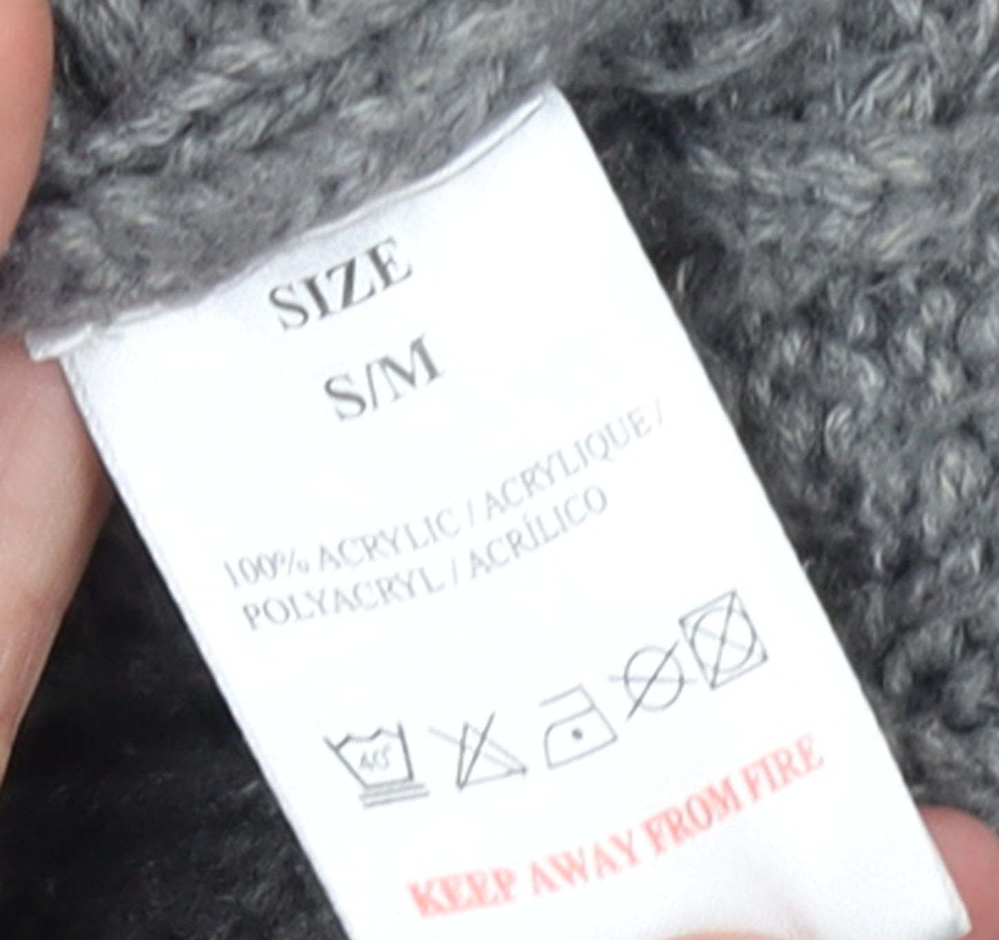 Womens UK Size S QED London Grey Cardigan Jumper