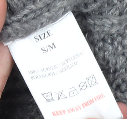 Womens UK Size S QED London Grey Cardigan Jumper