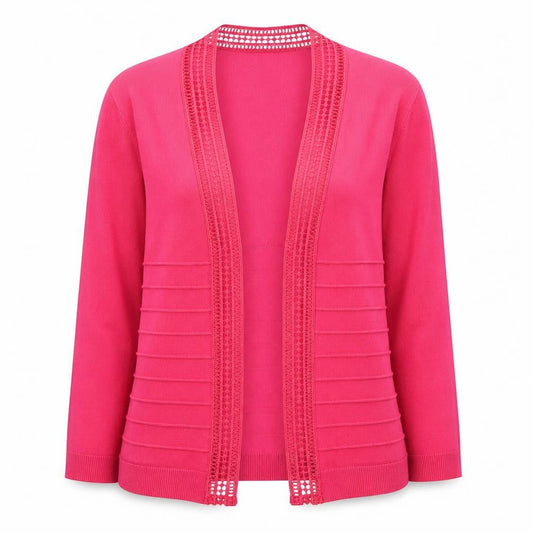 Soon Women's Pink Knit Open Front Cardigan Size 12