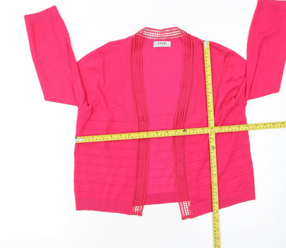 Soon Women's Pink Knit Open Front Cardigan Size 12
