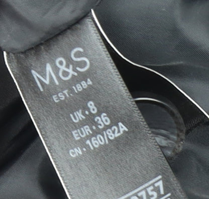 Marks and Spencer Women's Grey Wool Blend Long Overcoat UK 8