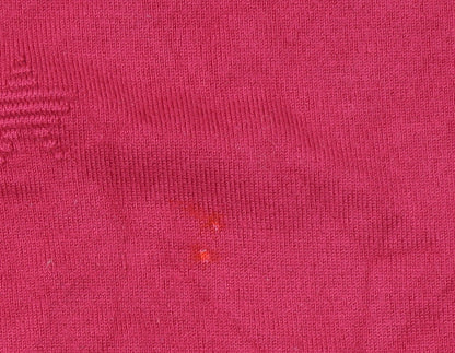 Mudflower Womens Red Star Beaded Long Sleeve Pullover Jumper M