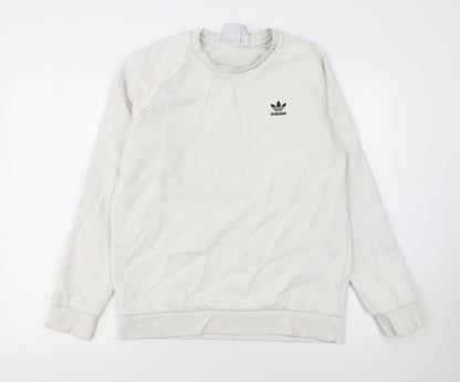 Mens UK Size S adidas Beige Pullover Sweatshirt