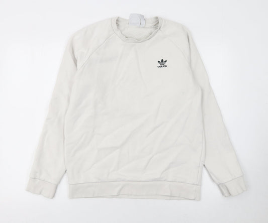 Mens UK Size S adidas Beige Pullover Sweatshirt