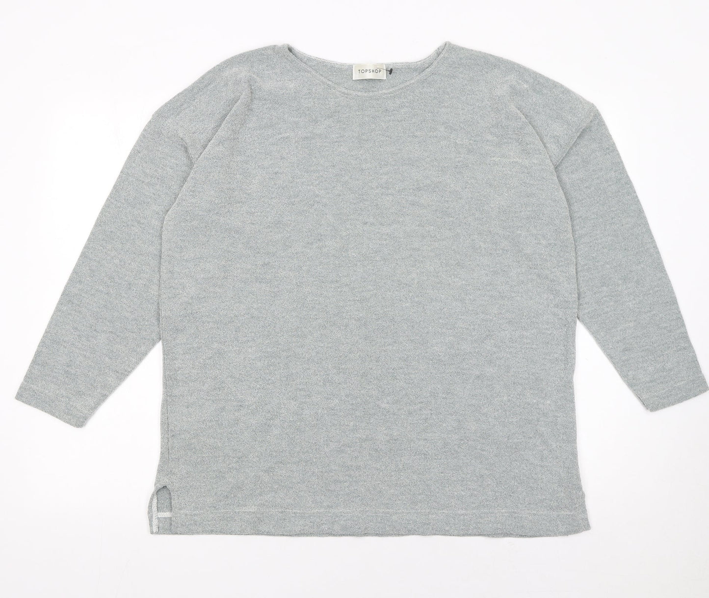 Womens UK Size One Size Topshop Grey Pullover Jumper