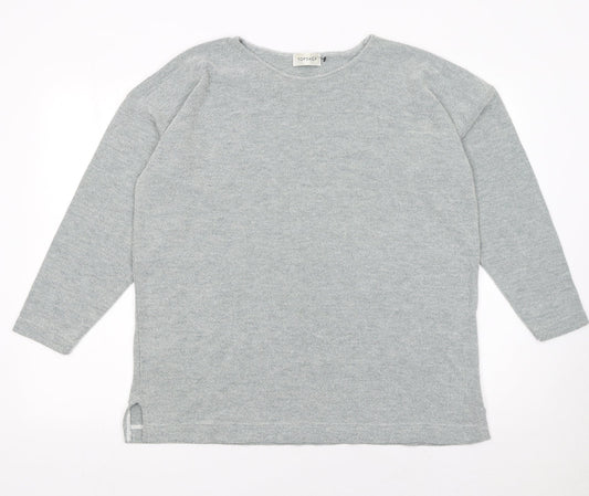 Womens UK Size One Size Topshop Grey Pullover Jumper