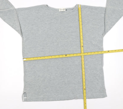 Womens UK Size One Size Topshop Grey Pullover Jumper