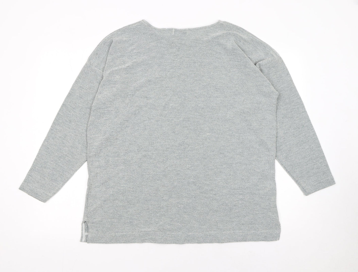 Womens UK Size One Size Topshop Grey Pullover Jumper