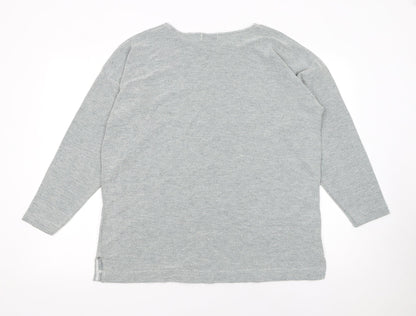 Womens UK Size One Size Topshop Grey Pullover Jumper