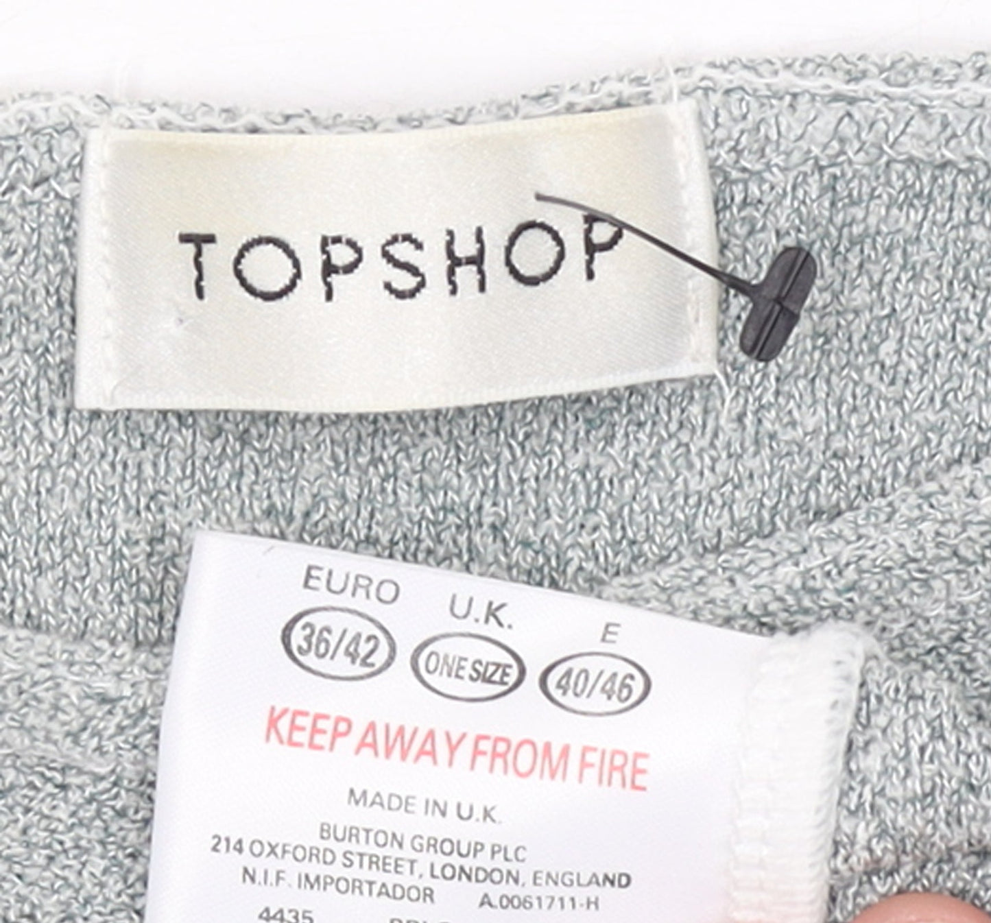 Womens UK Size One Size Topshop Grey Pullover Jumper