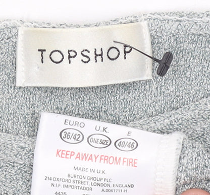 Womens UK Size One Size Topshop Grey Pullover Jumper
