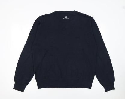 Mens UK Size L Palm Grove Blue Pullover Jumper