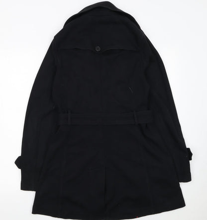 Womens UK Size S Willi Smith Black Trench Coat