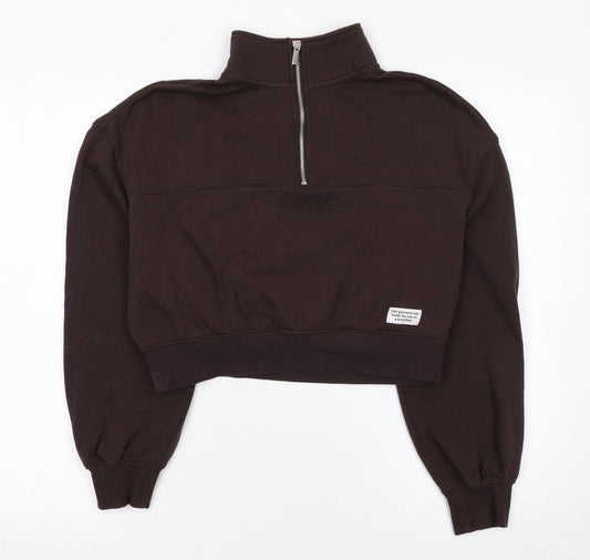 Womens UK Size M H&M Brown Pullover Sweatshirt