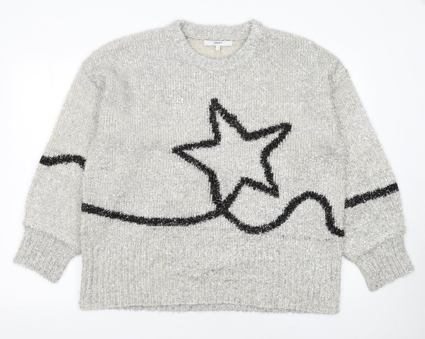 Womens UK Size L NEXT Grey Pullover Jumper