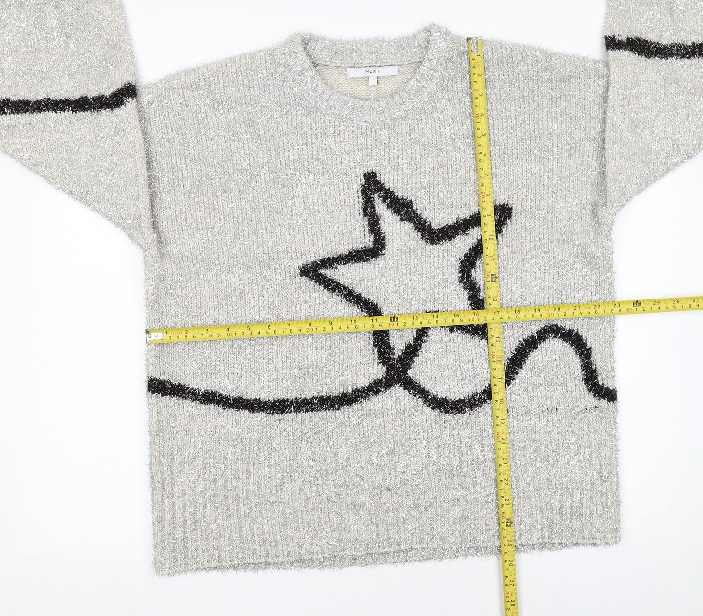 Womens UK Size L NEXT Grey Pullover Jumper