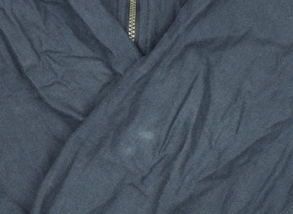 Tokyo Laundry Men's Blue Cotton Zip-Up Long Sleeve Shirt XL