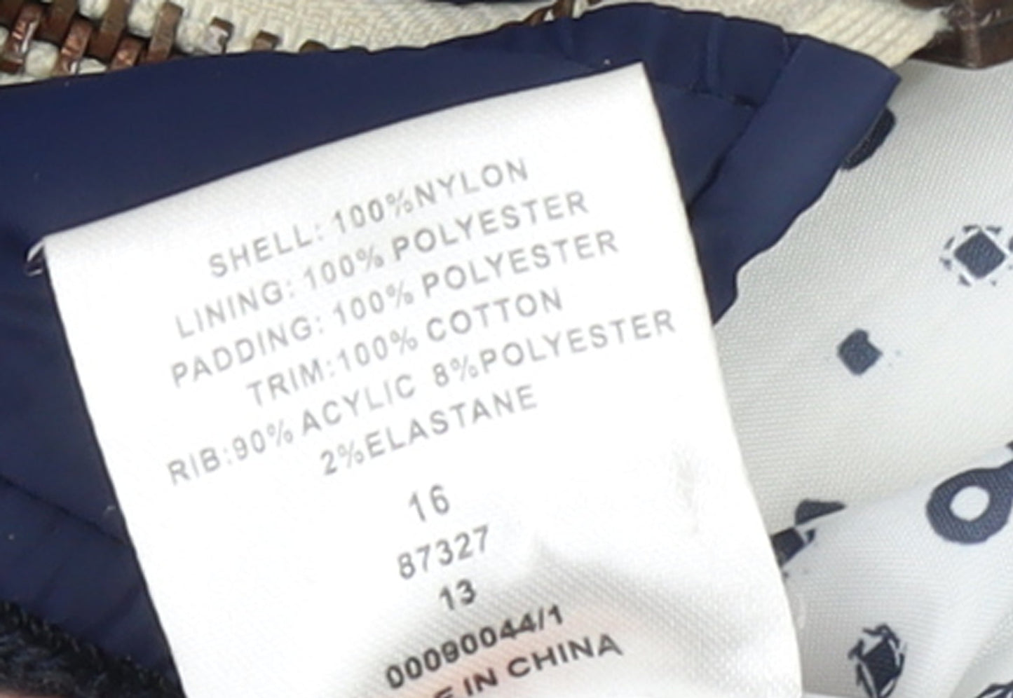 Womens UK Size 16 SoulCal & Co Blue Puffer Jacket