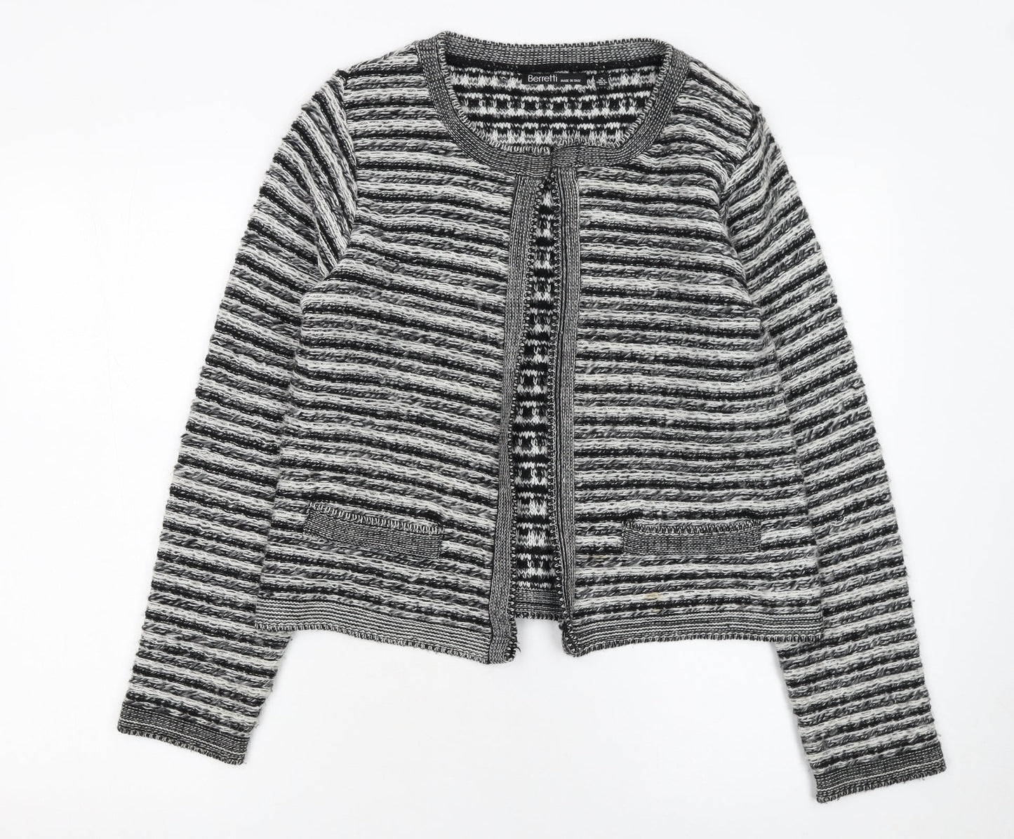 Womens UK Size 12 Berretti Grey Cardigan Jumper