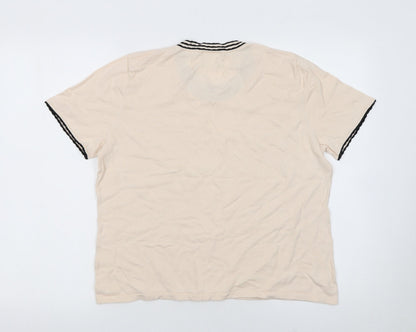 Eastex Women’s Beige Short Sleeve Cotton Knit Jumper Size 14