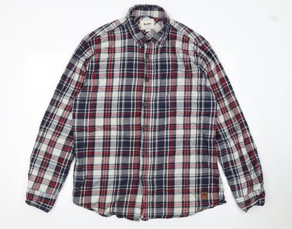 Roots Men's Multicoloured Plaid Flannel Button-Up Shirt XL