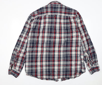Roots Men's Multicoloured Plaid Flannel Button-Up Shirt XL